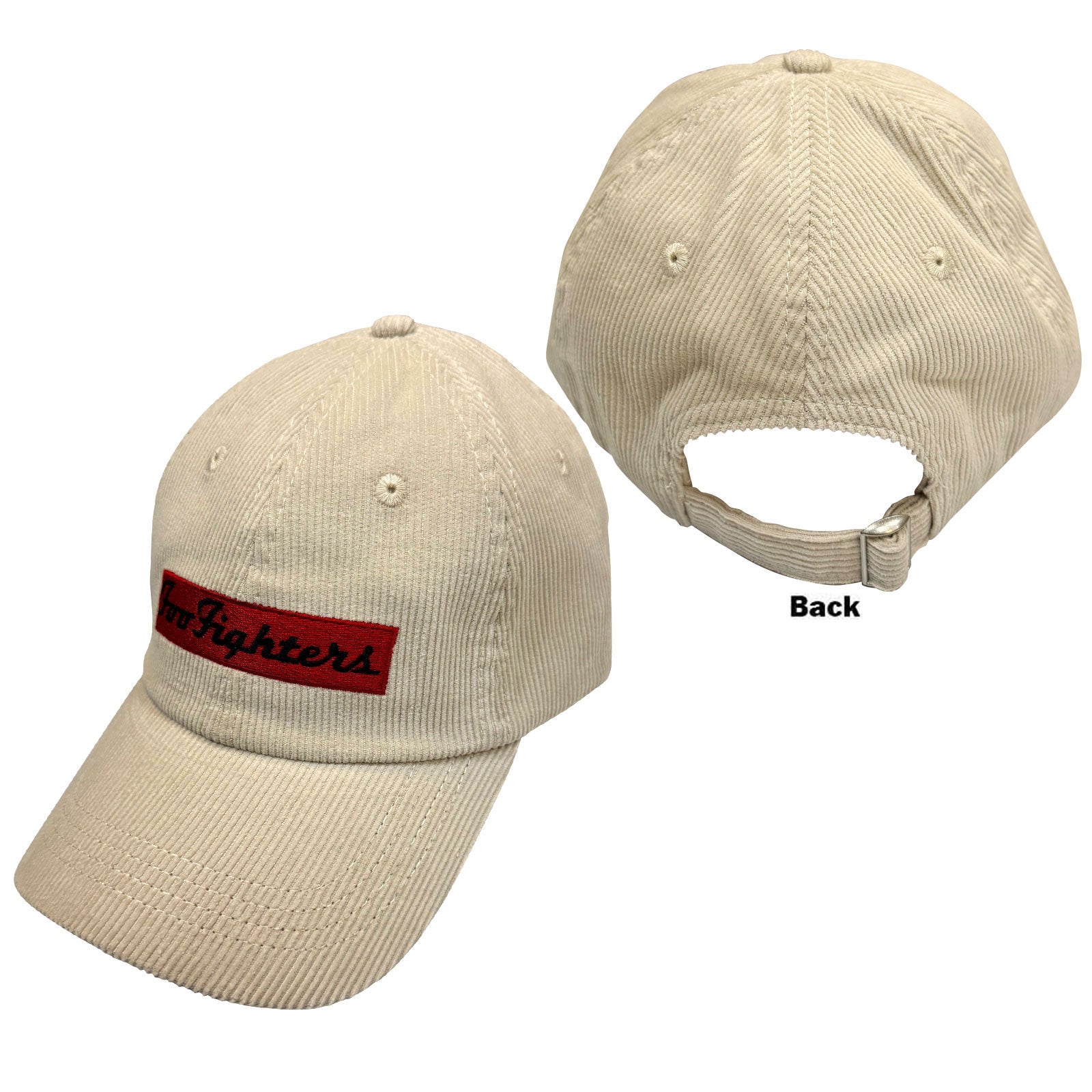 Foo Fighters: TCATS Logo Ribbon Corduroy (Natural) Cap – officielt merchandise
