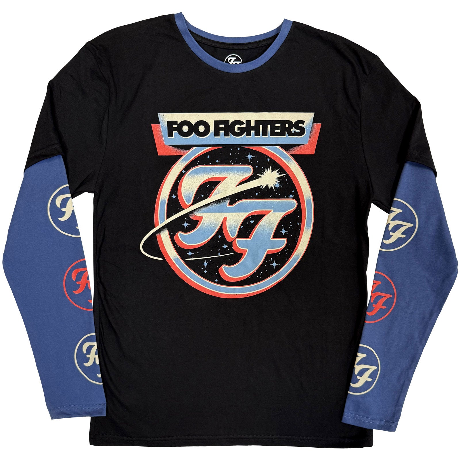 Foo Fighters: Comet (Black & Denim Blue) (Sleeve Print) Long Sleeve – officielt merchandise