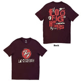 Foo Fighters: Albums Symbols (Maroon Red) T-shirt – officielt merchandise