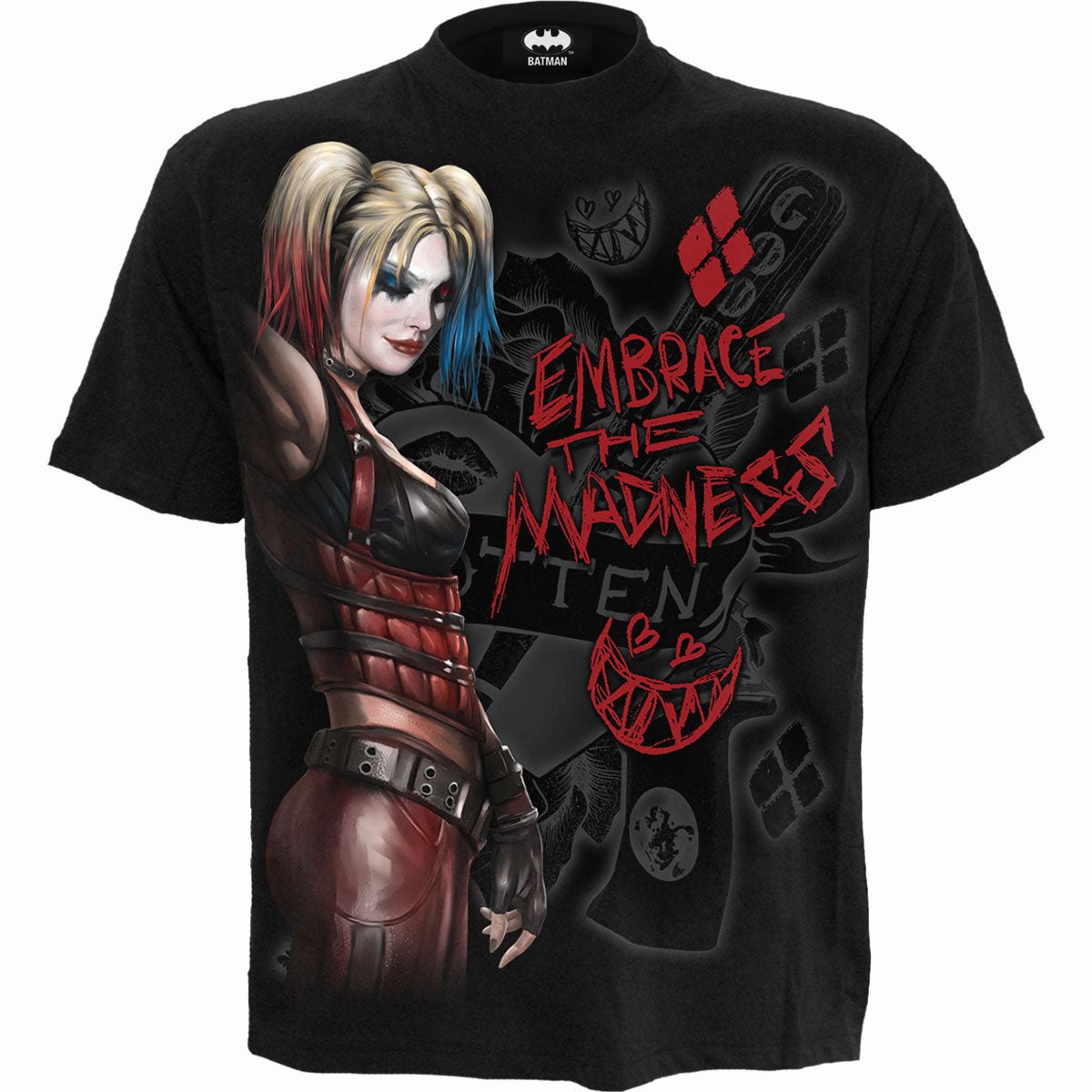 DC Comics: Batman Harley Quinn Embrace Madness T-shirt – officielt merchandise
