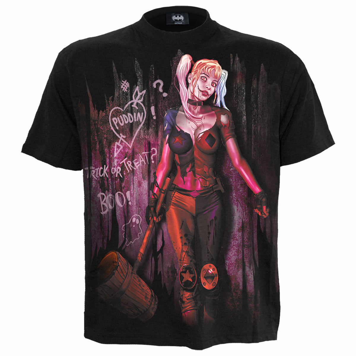 DC Comics: Batman Harley Quinn Trick Or Treat T-shirt – officielt merchandise