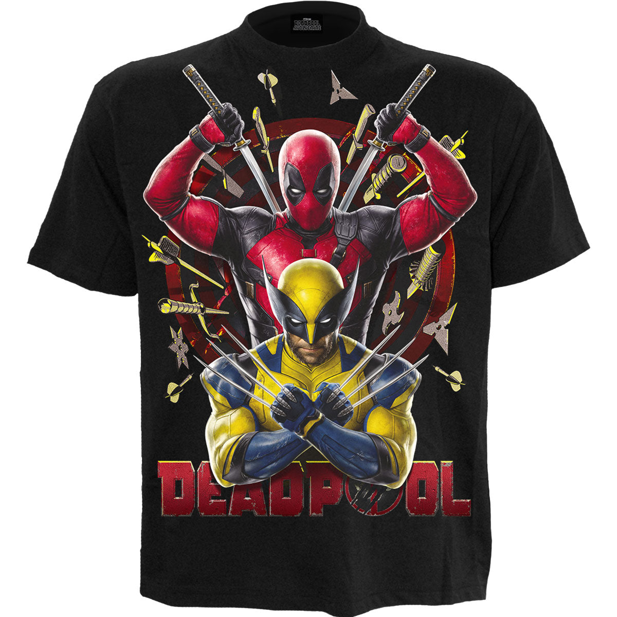 Marvel Comics: Deadpool Wolverine Bullseye T-shirt – officielt merchandise