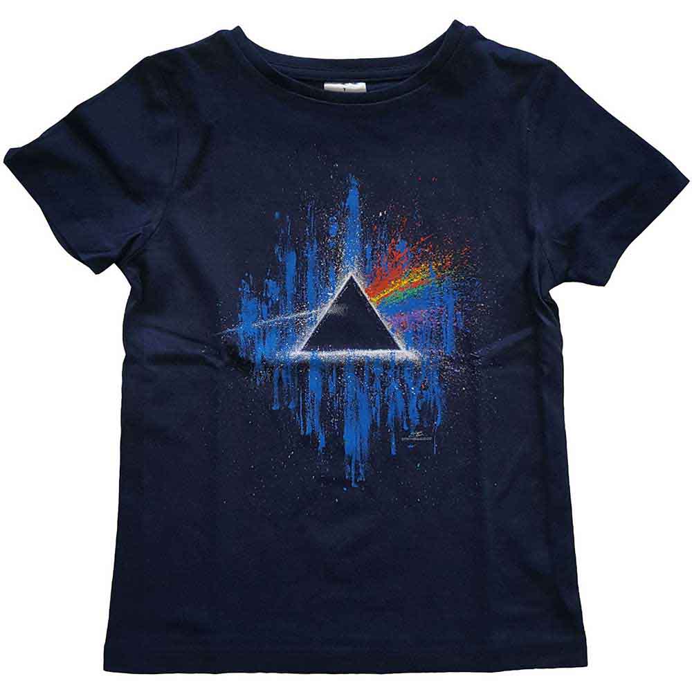 Pink Floyd: Dark Side of The Moon Blue Splatter T-shirt – officielt merchandise