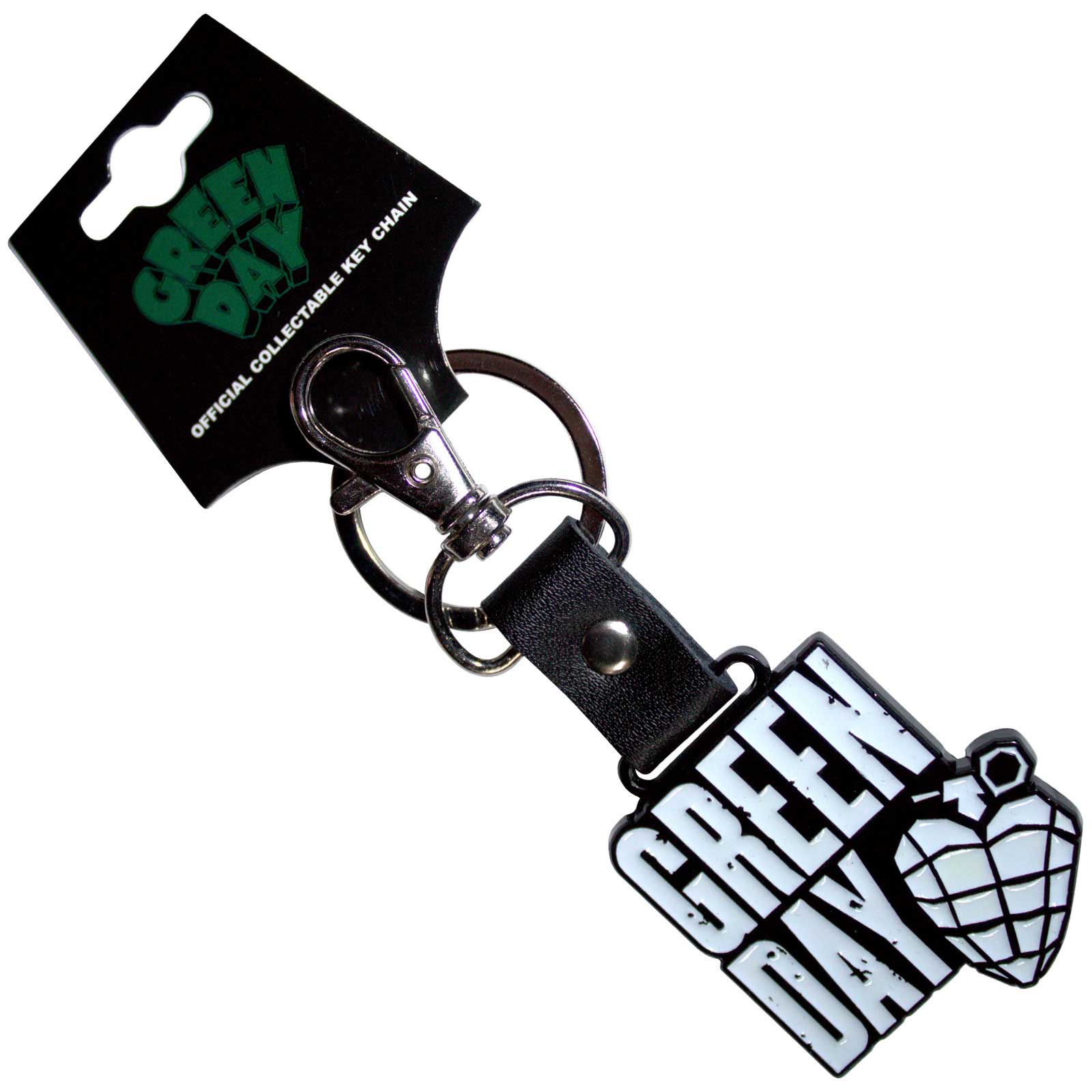 Green Day: Stacked Logo & Grenade Keychain