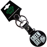Green Day: Stacked Logo & Grenade Circle Keychain