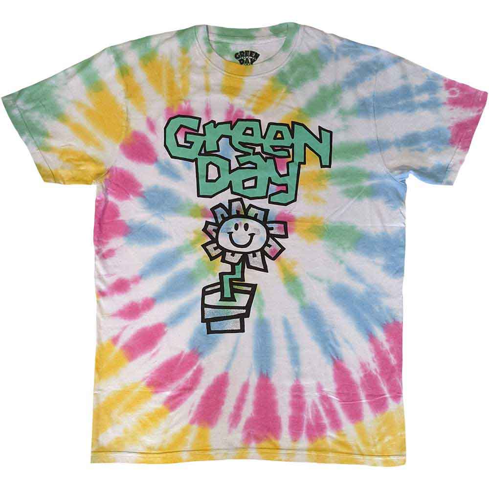 Green Day: Flower Pot (Wash Collection) T-shirt – officielt merchandise
