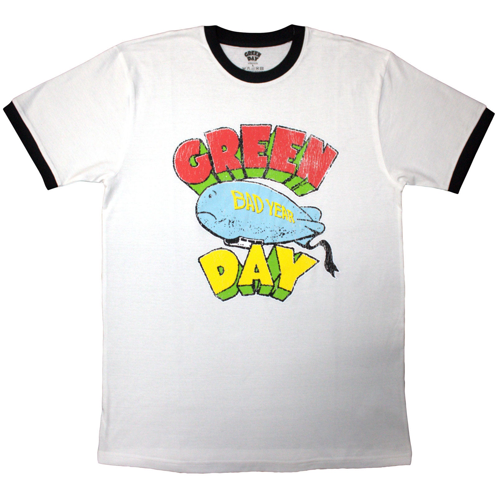Green Day: Bad Year Blimp Ringer T-Shirt