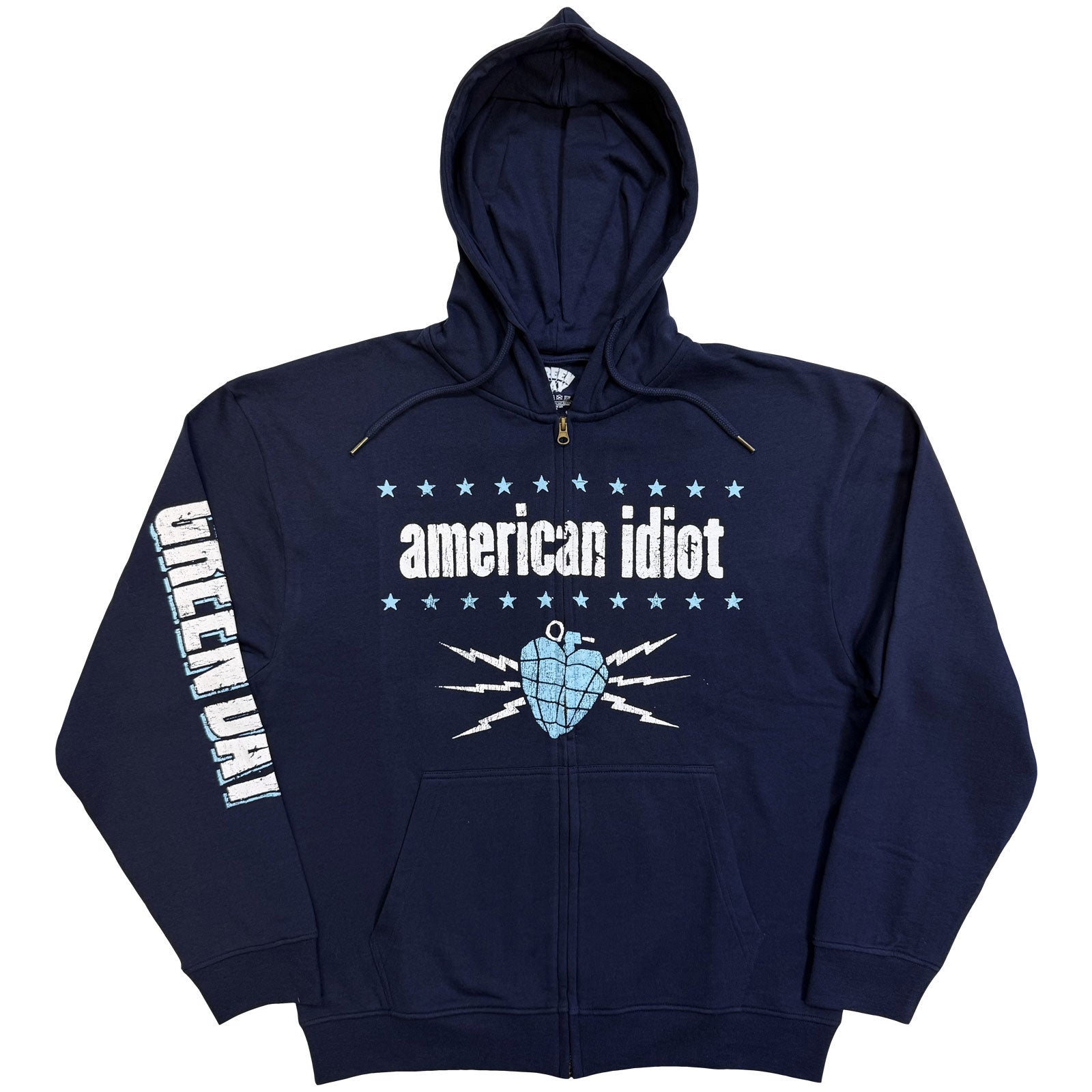 Green Day: American Idiot Electric (Sleeve Print) Hoodie – officielt merchandise