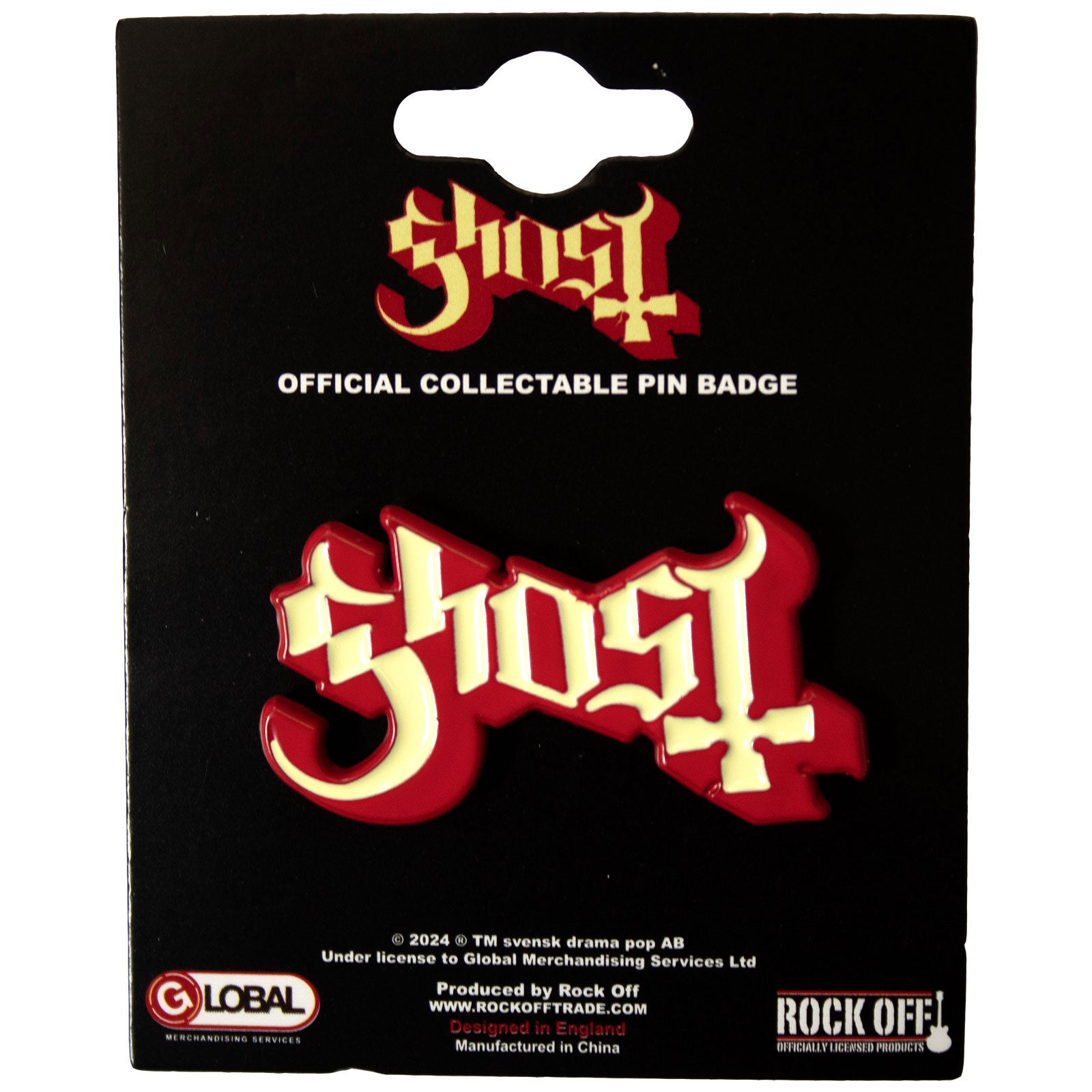 Ghost: Logo Red Shadow Pin Badge