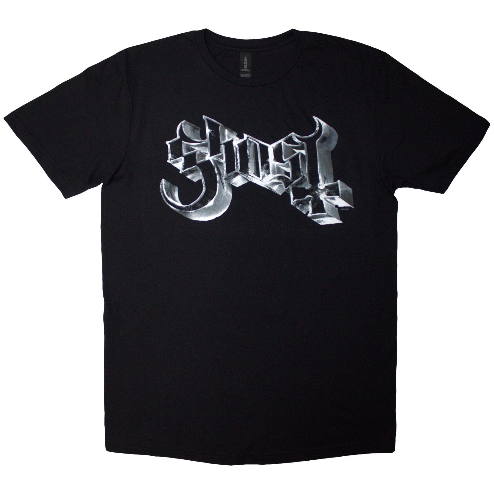Ghost: Chrome Logo T-shirt – officielt merchandise
