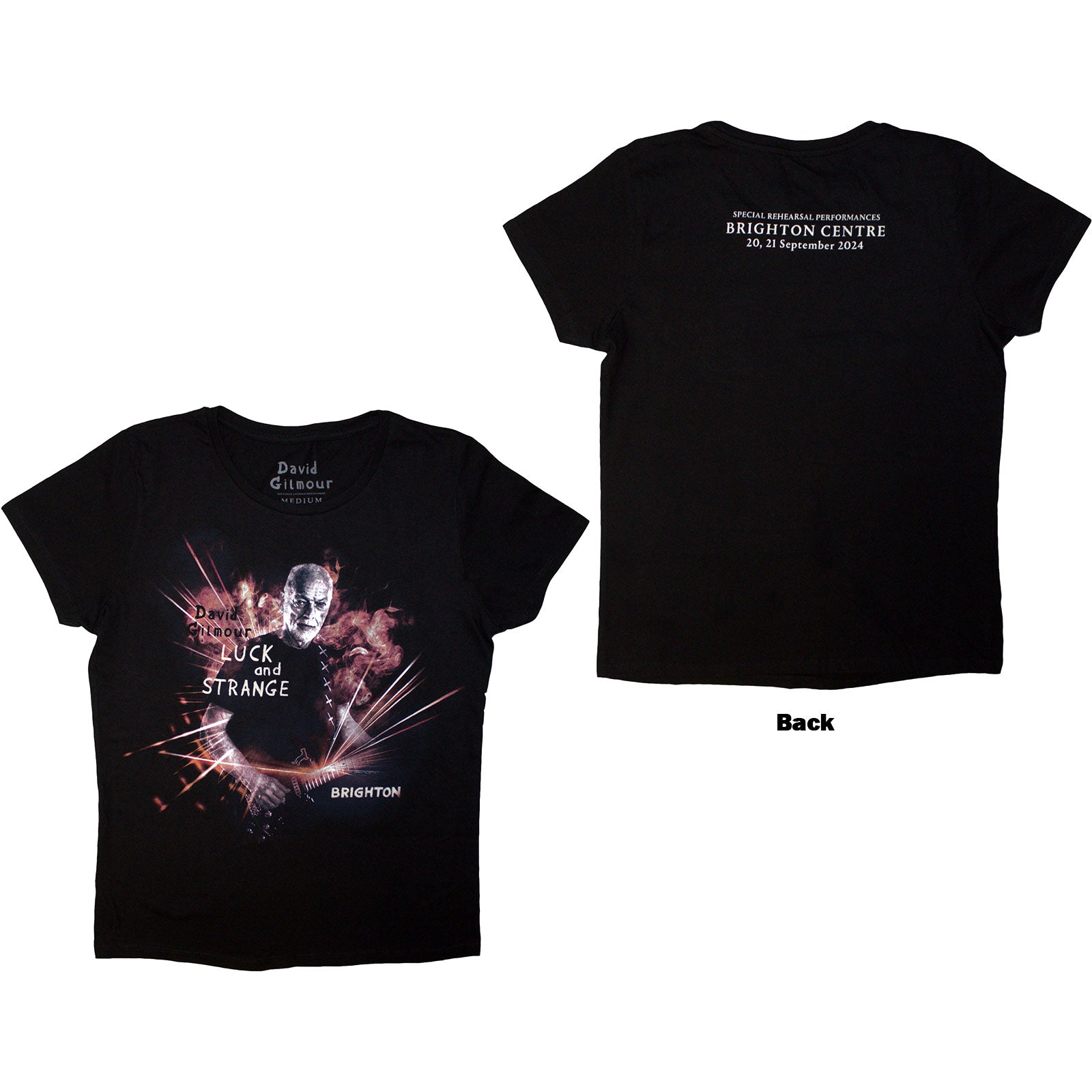 David Gilmour: Luck & Strange Brighton T-shirt – officielt merchandise