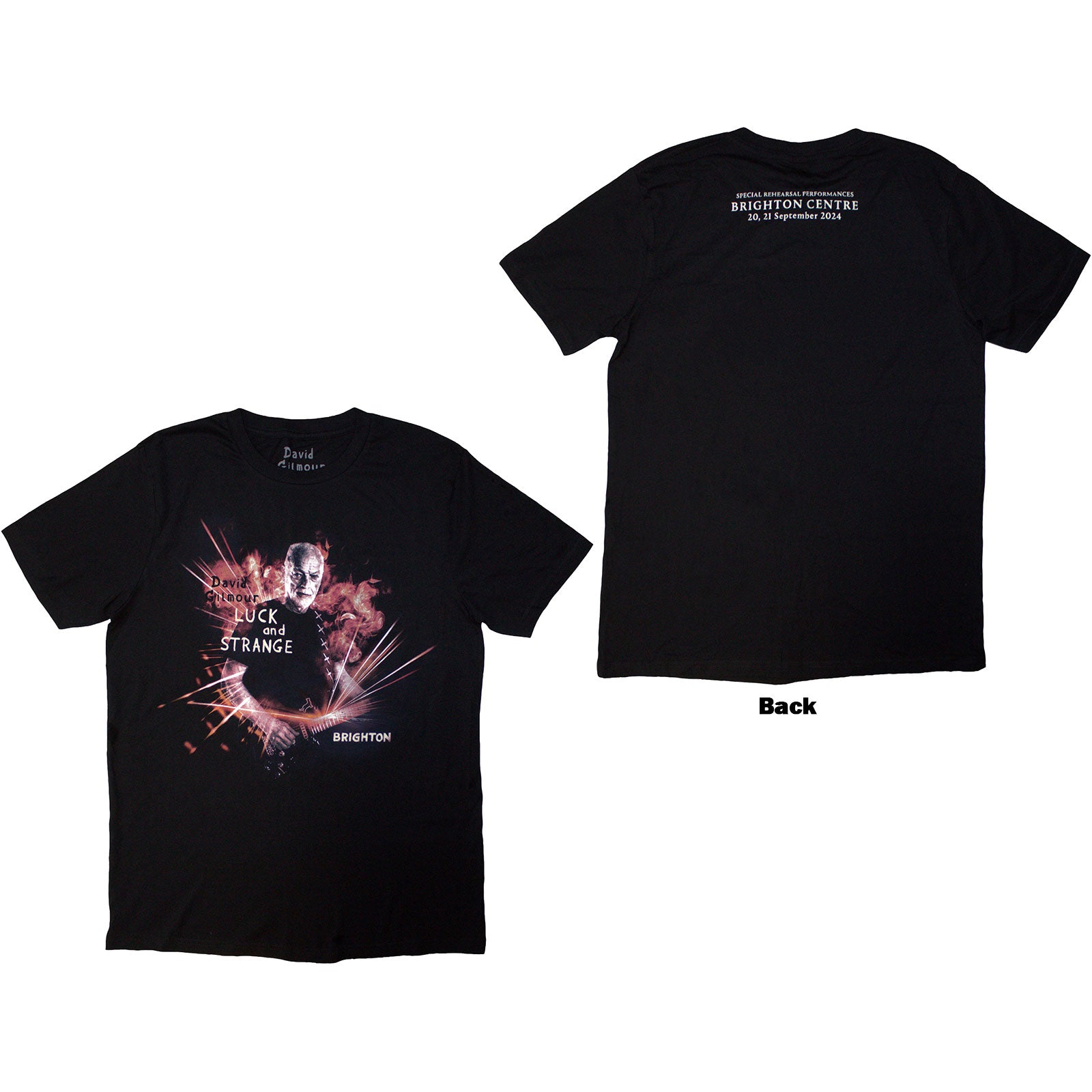 David Gilmour: Luck & Strange Brighton T-shirt – officielt merchandise