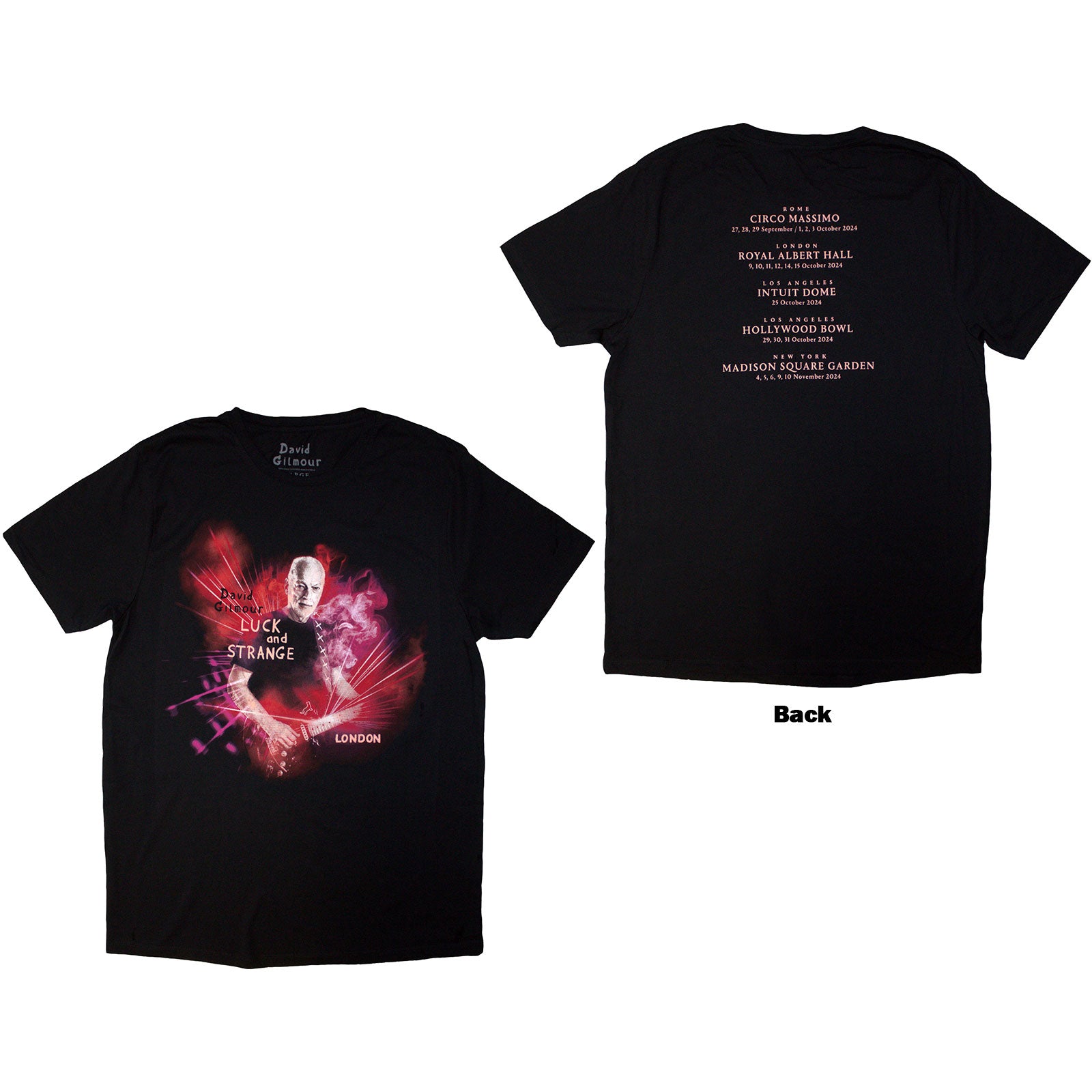 David Gilmour: Luck & Strange London T-shirt – officielt merchandise