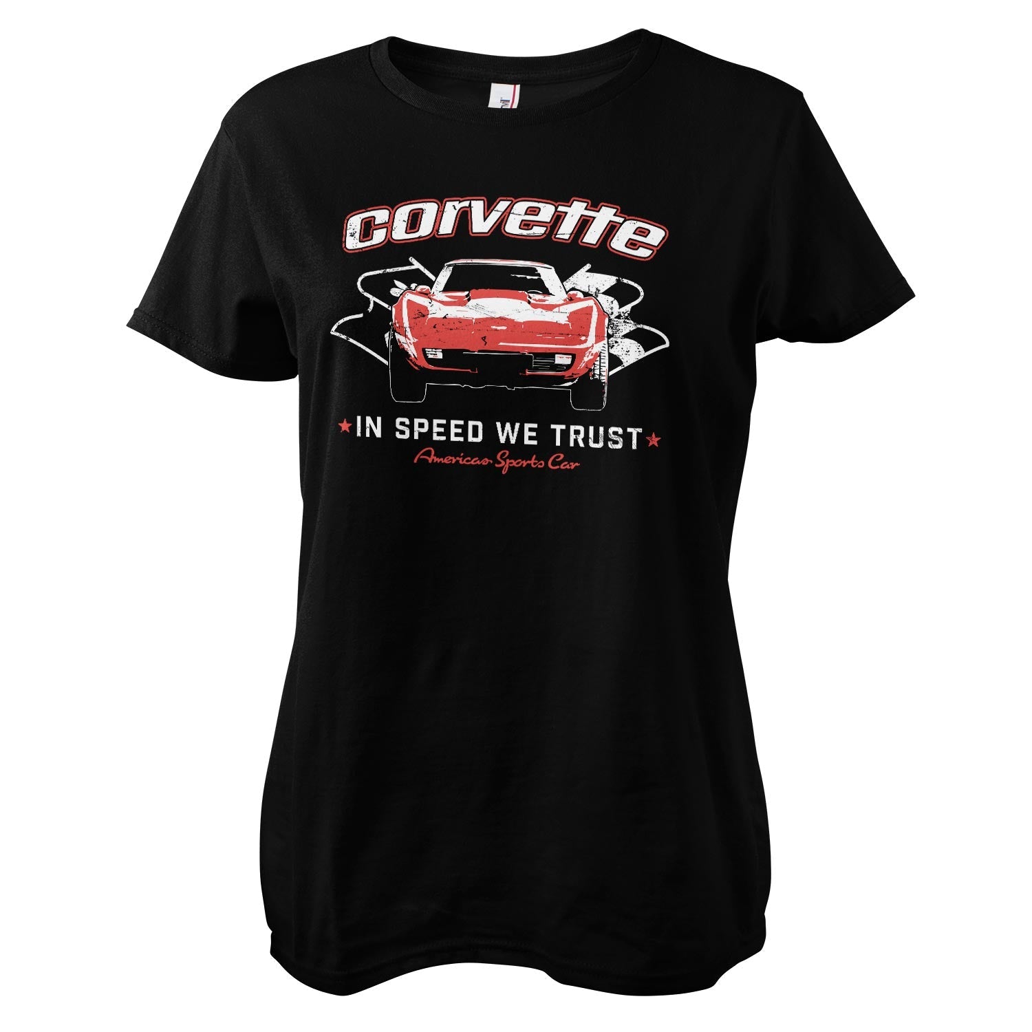 Corvette - In Speed We Trust Girly Tee Girly Tee fra Corvette