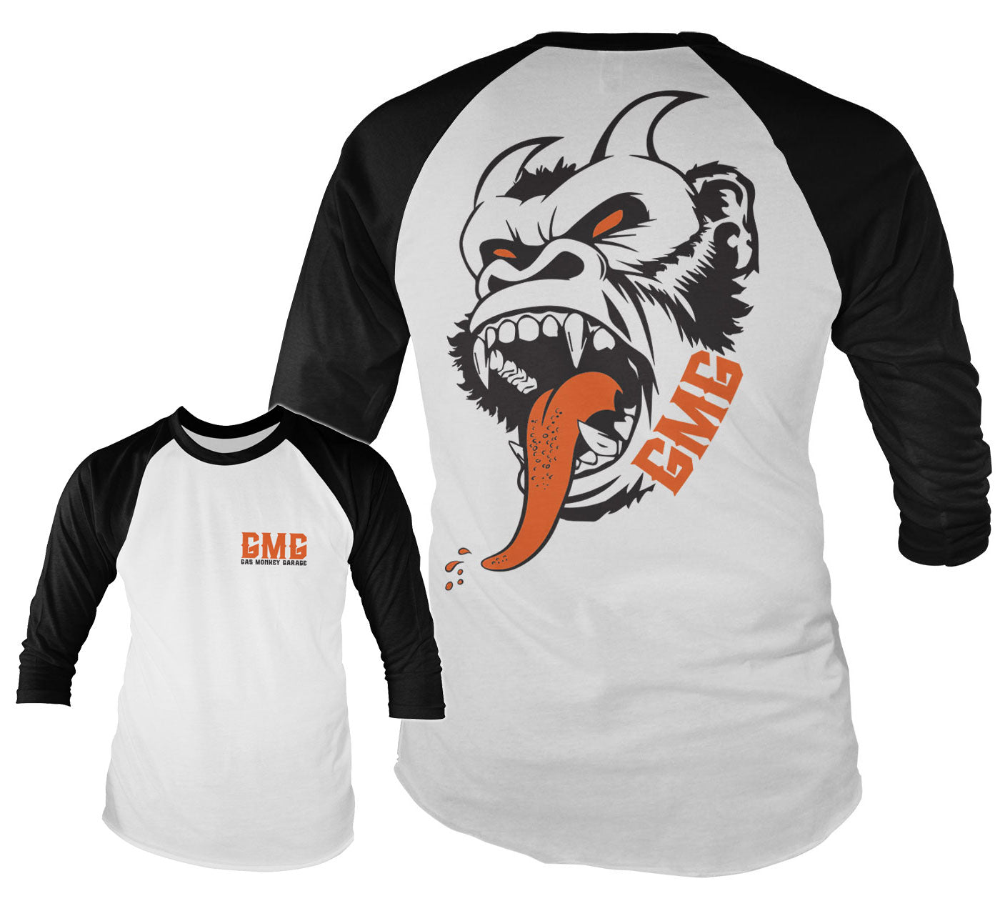Deamon Monkey Baseball Long Sleeve Tee Baseball Long Sleeve Tee fra Gas Monkey Garage