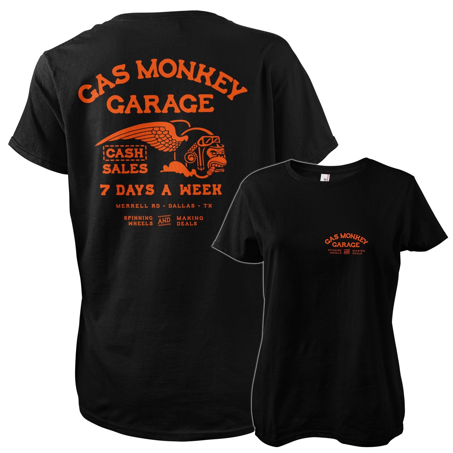Cash Monkey Girly Tee Girly Tee fra Gas Monkey Garage