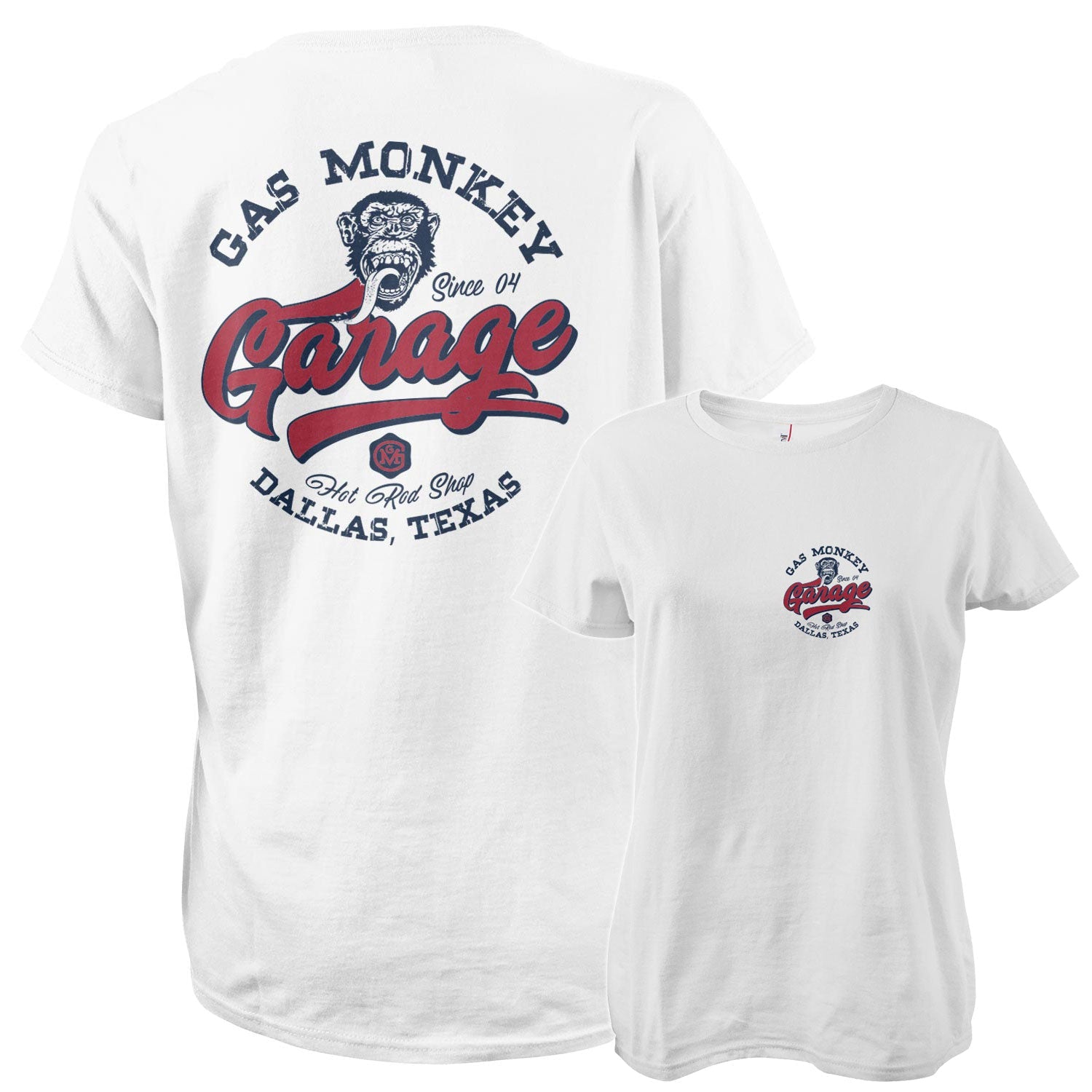 GMG Hot Rod Shop Logo Girly Tee Girly Tee fra Gas Monkey Garage