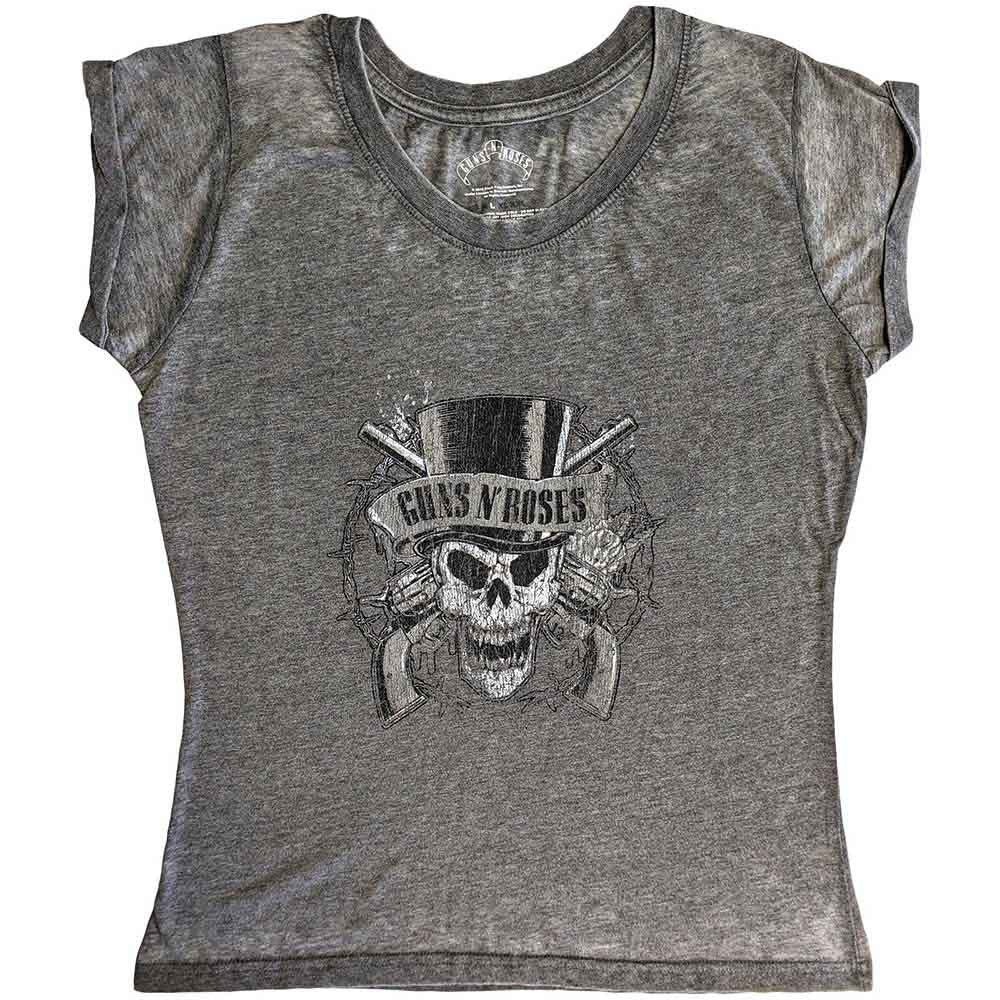 Guns N' Roses: Faded Skull (Charcoal Grey) (LOS) T-shirt – officielt merchandise
