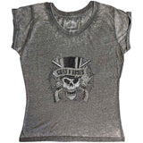 Guns N' Roses: Faded Skull (Charcoal Grey) (LOS) T-shirt – officielt merchandise