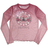 Guns N' Roses: Bullet Seal Long Sleeve Crop Top (Kvinder) (Mesh)