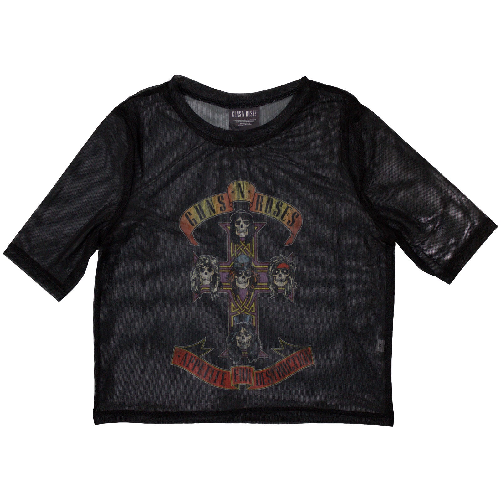 Guns N' Roses: Appetite For Destruction Crop Top (Kvinder) (Mesh)