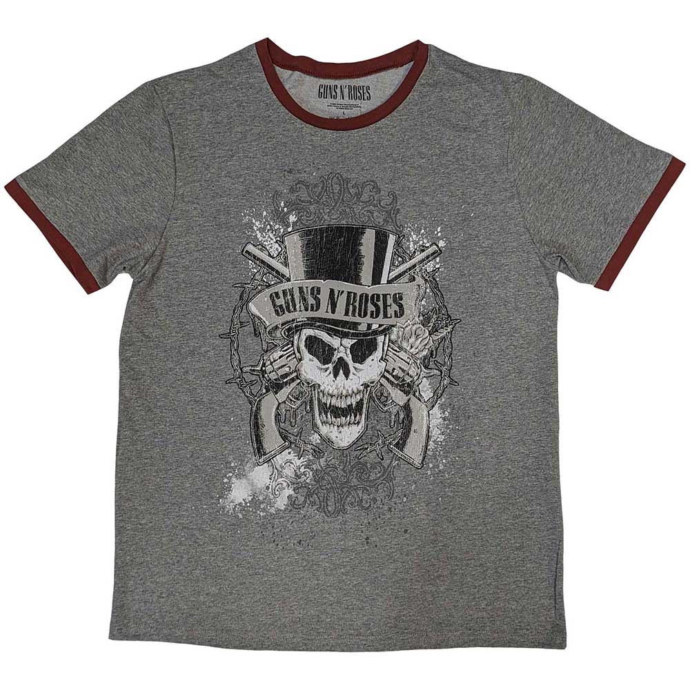 Guns N' Roses: Faded Skull Ringer T-Shirt