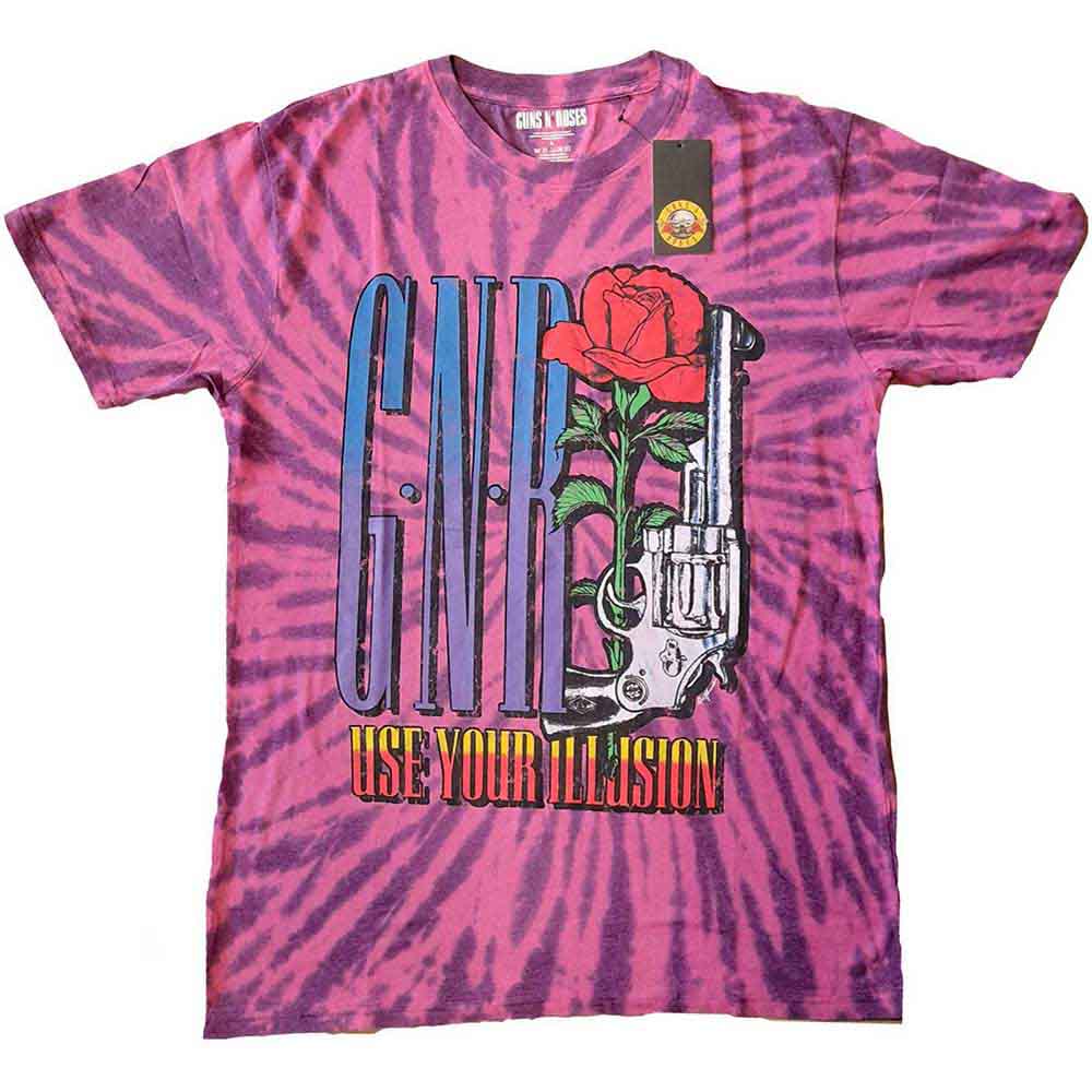 Guns N' Roses: Use Your Illusion Pistol (Purple) (Wash Collection) T-shirt – officielt merchandise
