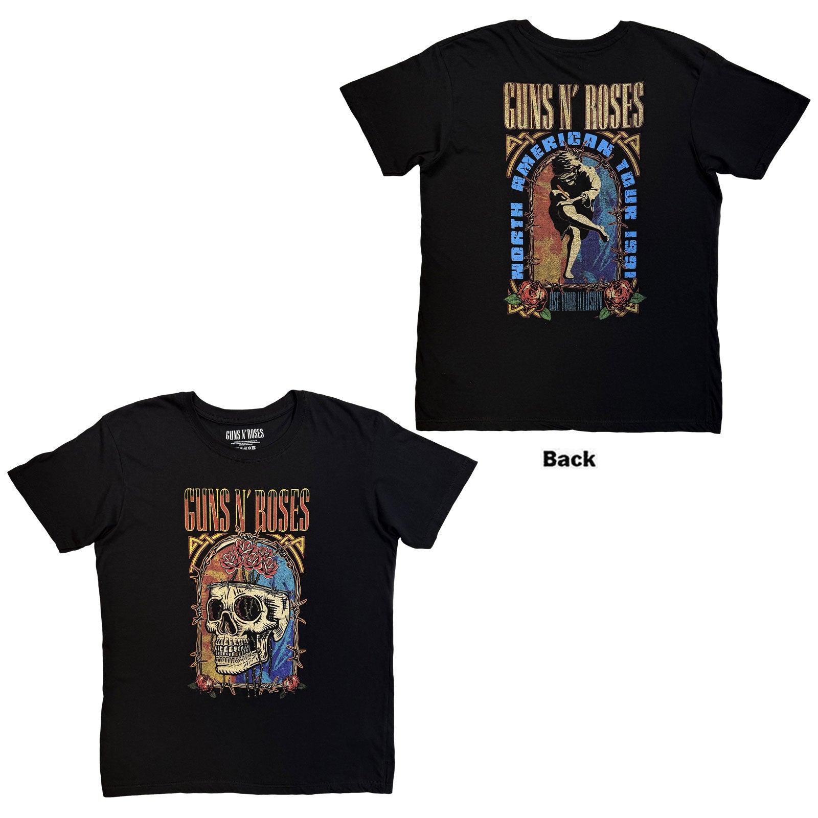 Guns N' Roses: North American Tour Skull T-shirt – officielt merchandise
