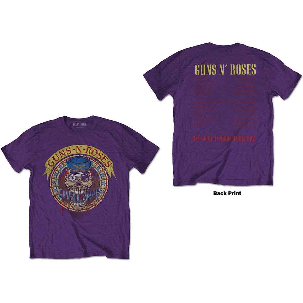 Guns N' Roses: Skull Circle (Purple) T-shirt – officielt merchandise