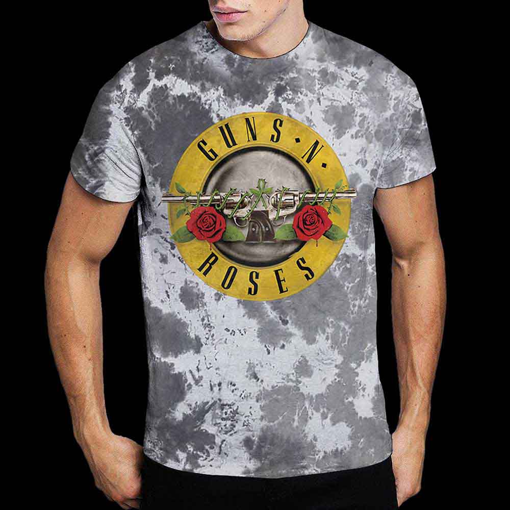 Guns N' Roses: Classic Logo (Dip - Dye On White) (Wash Collection) T-shirt – officielt merchandise