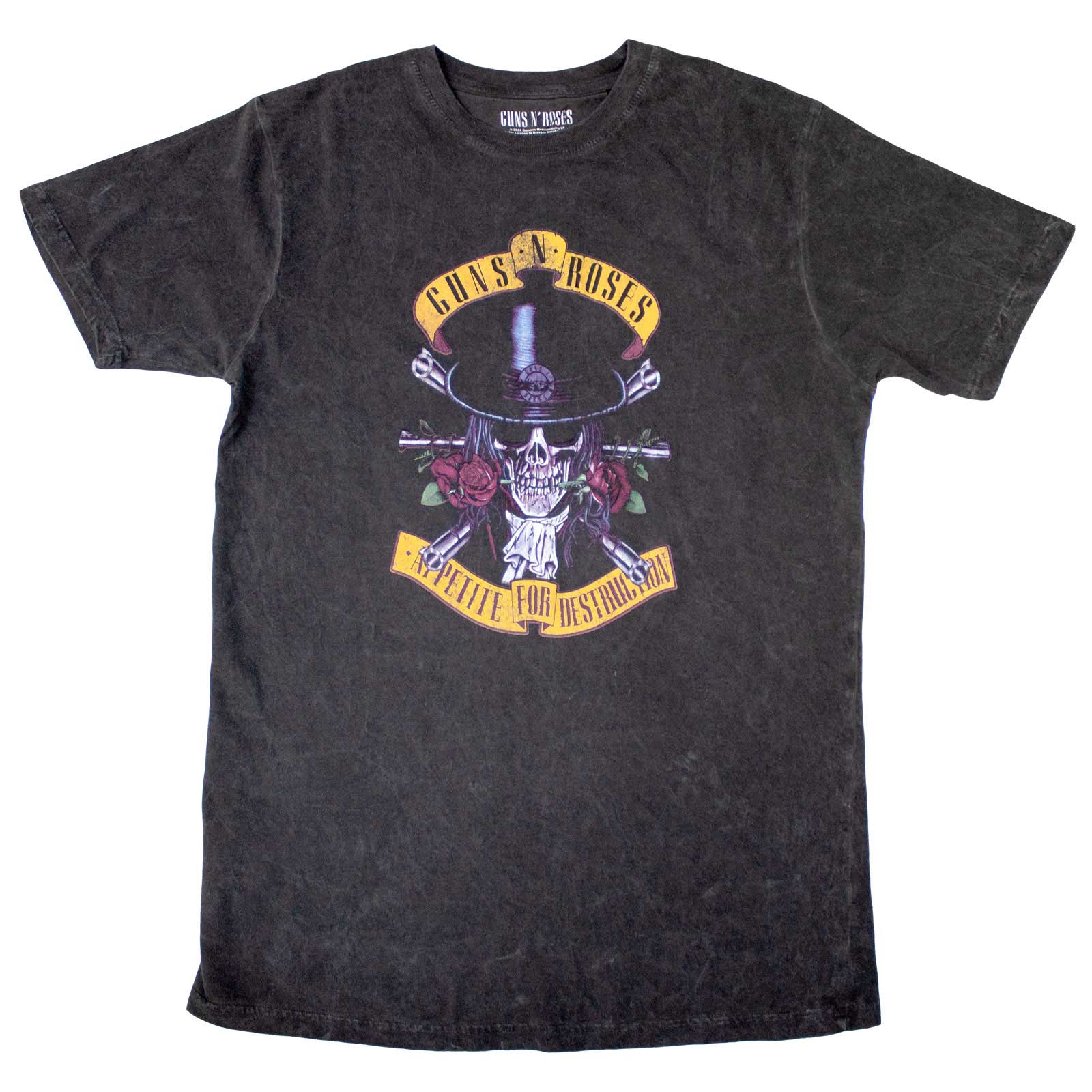 Guns N' Roses: Appetite Washed (Dip - Dye On Black) (Wash Collection) T-shirt – officielt merchandise