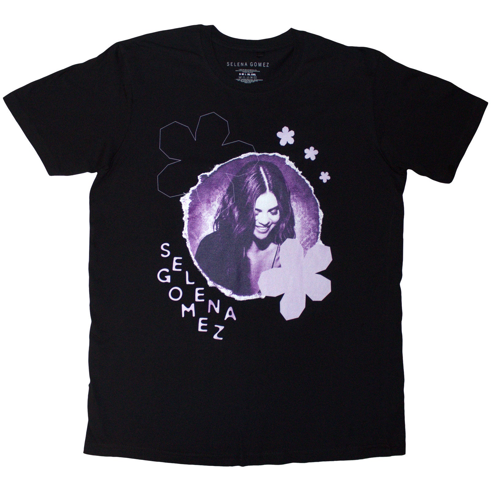 Selena Gomez: Purple Floral T-Shirt
