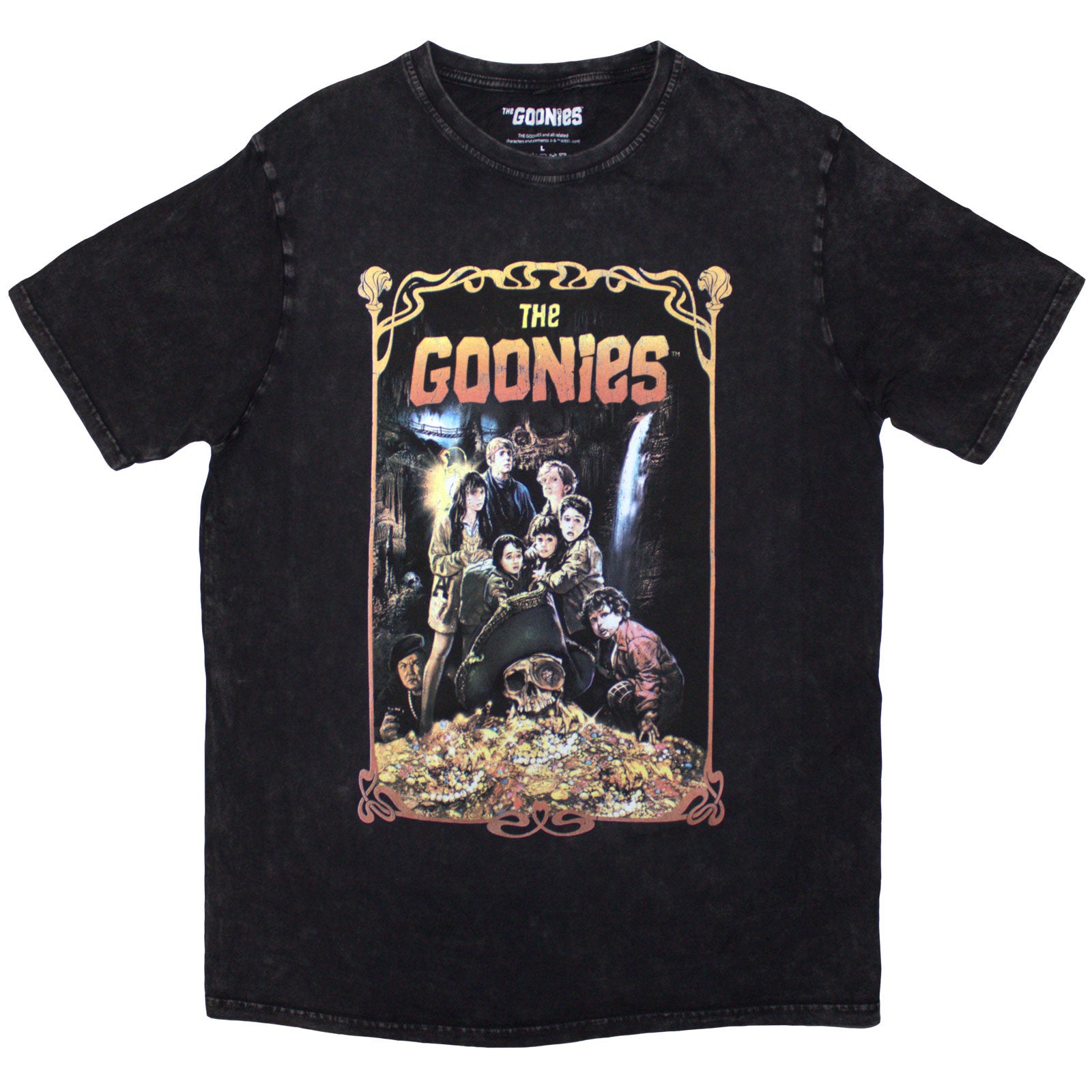 The Goonies: Movie Poster Stone Wash T-Shirt (Wash)