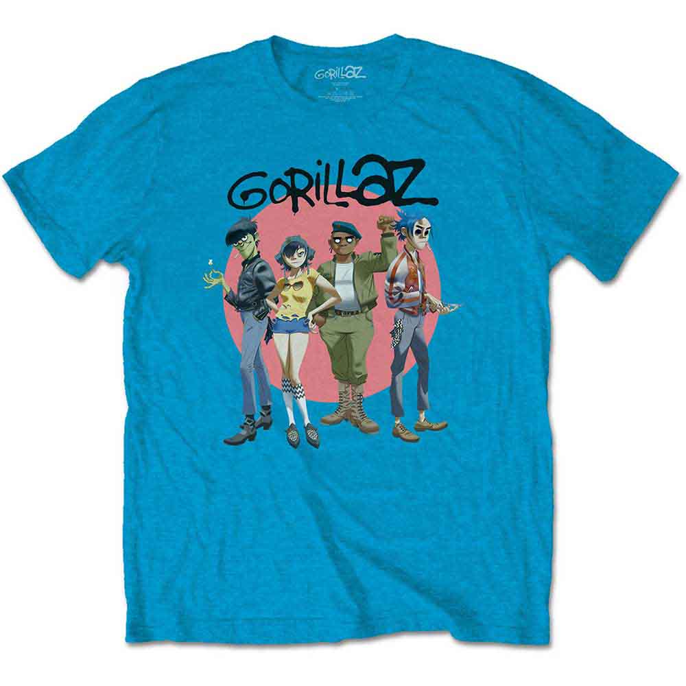 Gorillaz: Group Circle Rise T-shirt – officielt merchandise