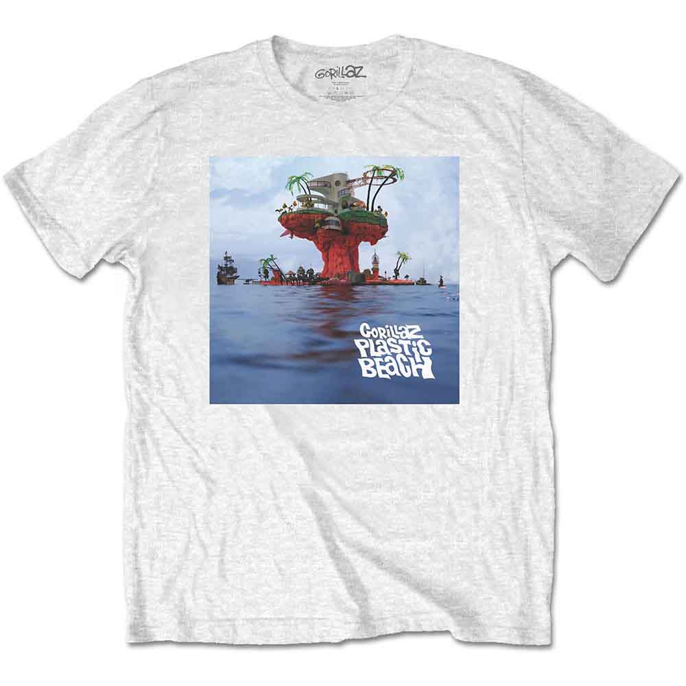Gorillaz: Plastic Beach T-shirt – officielt merchandise