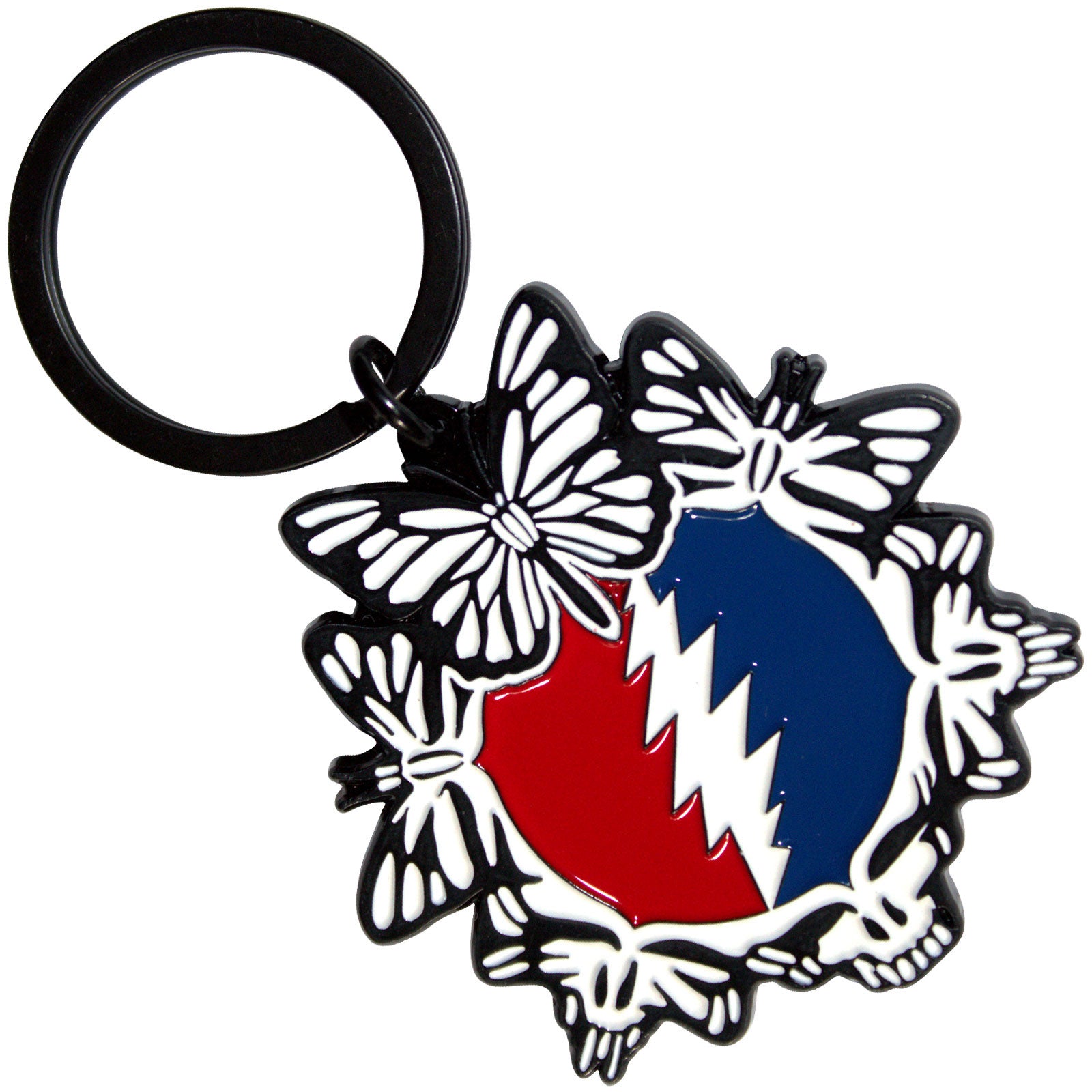 Grateful Dead: Steal Your Face Butterflies Keychain