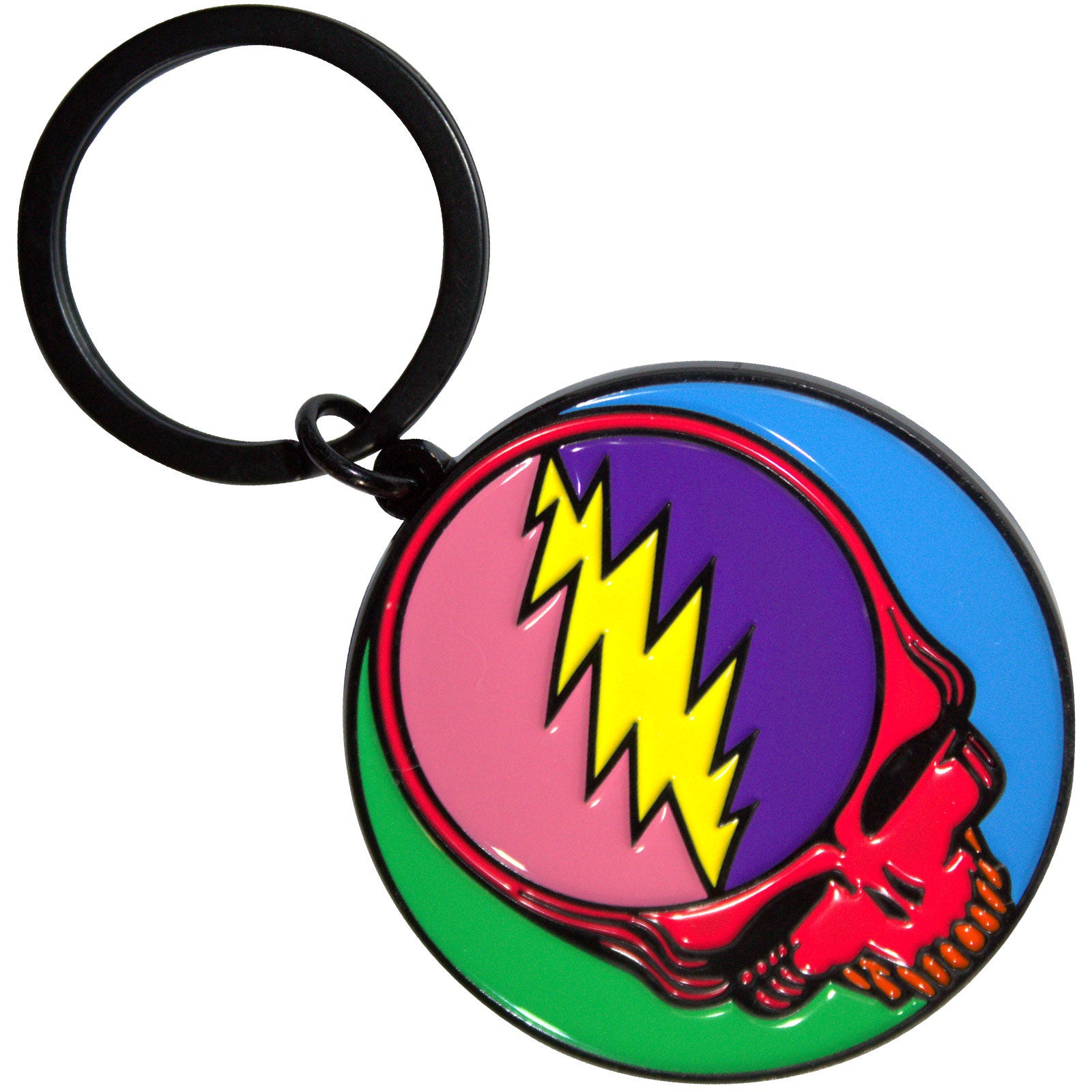 Grateful Dead: Multicoloured Steal Your Face Keychain