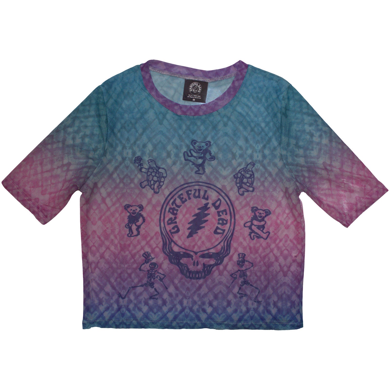 Grateful Dead: Dead Egyptian Gradient Crop Top (Kvinder) (Mesh)