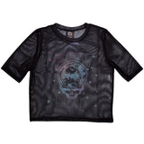 Grateful Dead: Stealy Glitter Ball Crop Top (Kvinder) (Mesh)