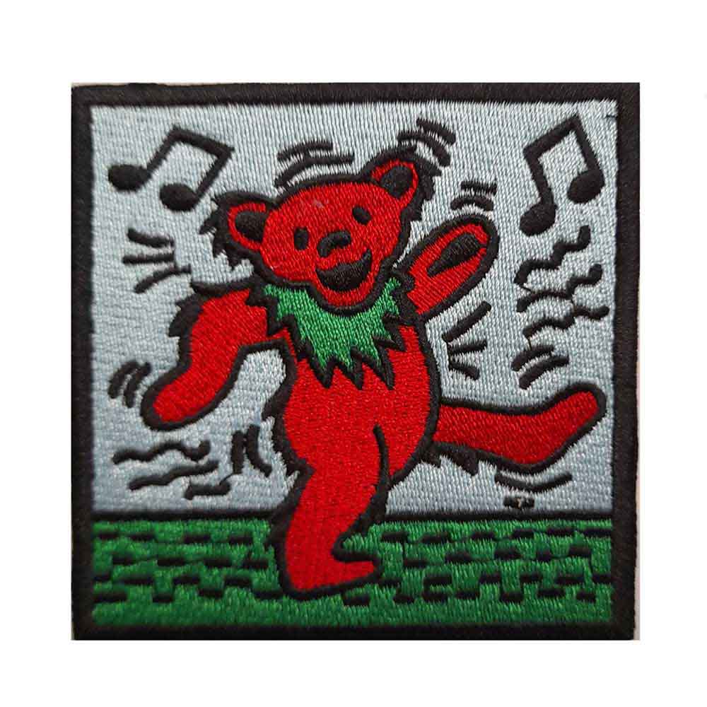 Grateful Dead: Dancing Bear Patch – officielt merchandise