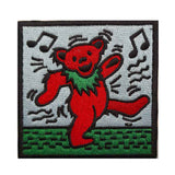 Grateful Dead: Dancing Bear Patch – officielt merchandise