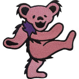 Grateful Dead: Pink Dancing Bear Patch – officielt merchandise