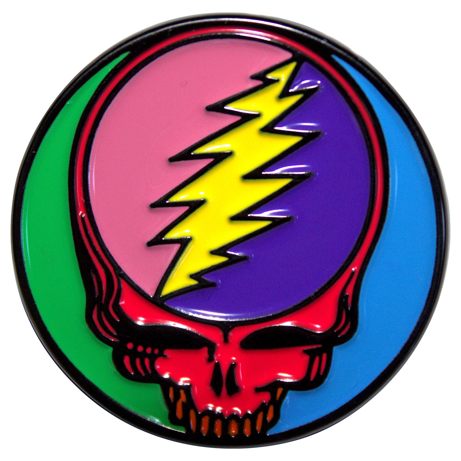 Grateful Dead: Multicoloured Steal Your Face Pin Badge