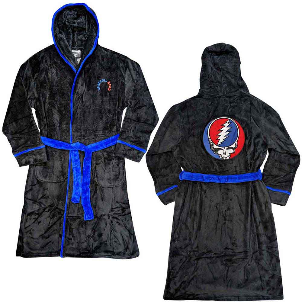 Grateful Dead: Steal Your Face (Black & Blue) Bathrobe – officielt merchandise