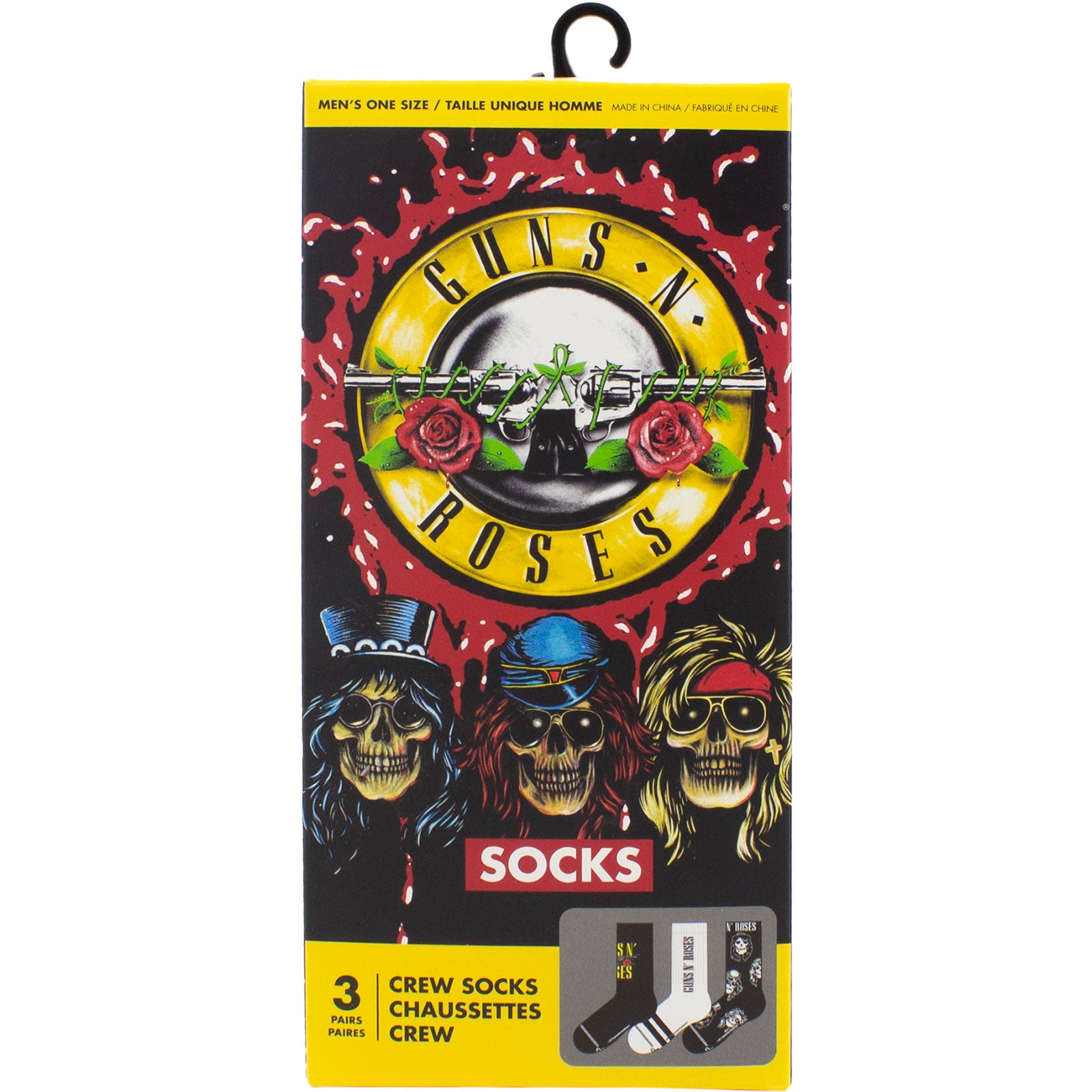 Guns N' Roses: Logos (Multicolour) (UK Size 6.5 - 11) Strømper – officielt merchandise
