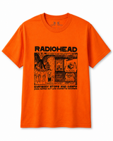 Radiohead Gawps T-Shirt orange med sort Gawps-print – officielt Radiohead merchandise