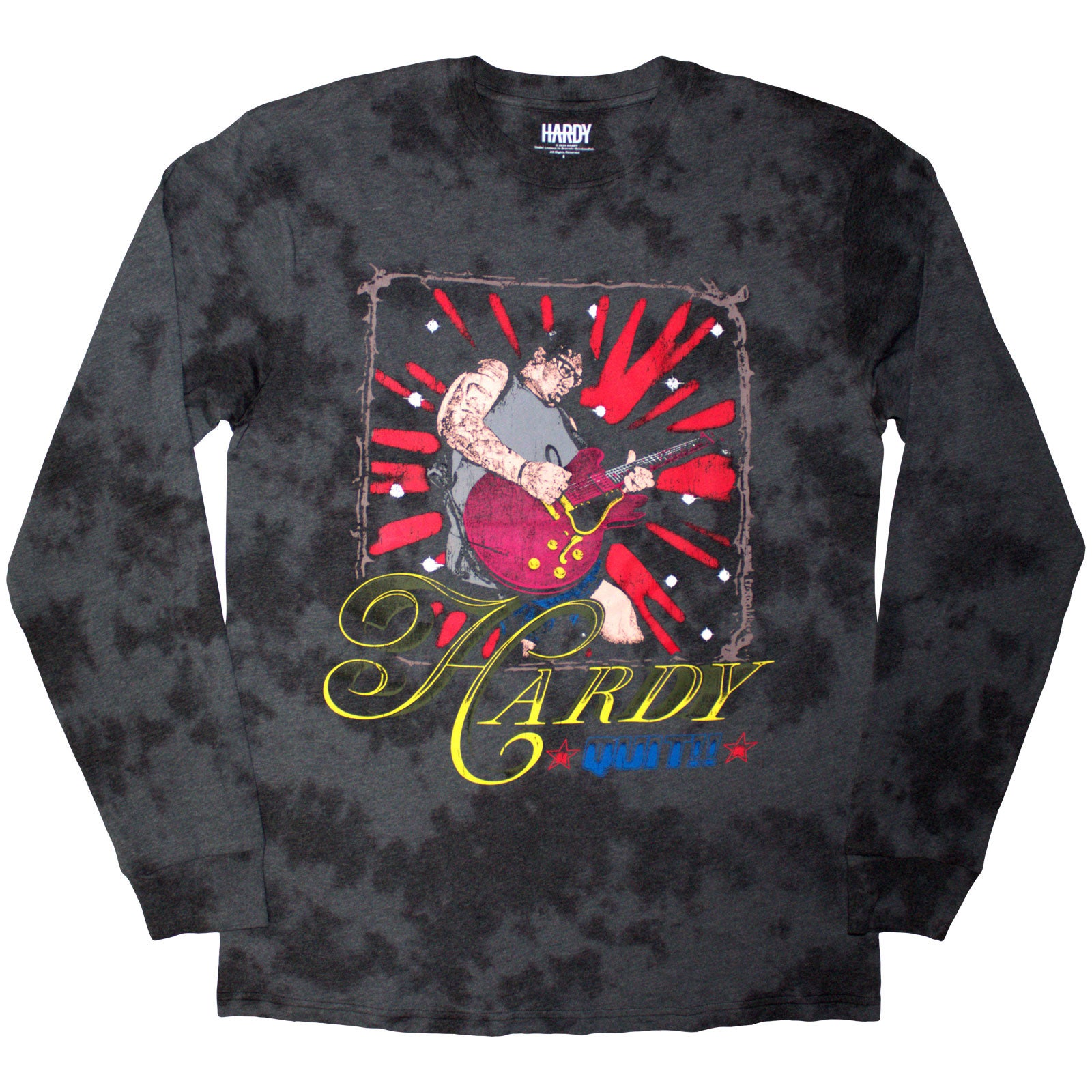 Hardy: Quit!! Guitar Long Sleeve T-Shirt (Wash)