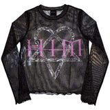 HIM: Heartagram & Logo Crop Top (Kvinder) (Mesh)
