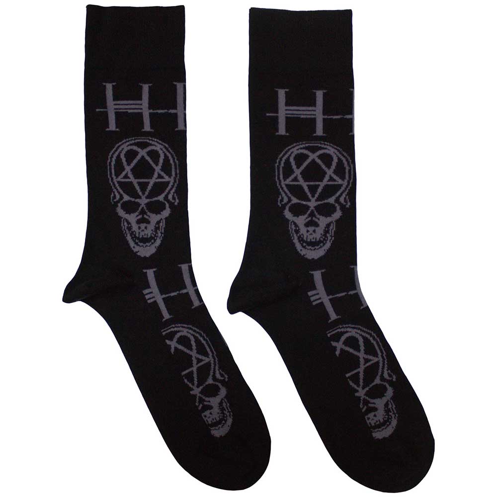 HIM: Heartagram Skull Ankle Socks
