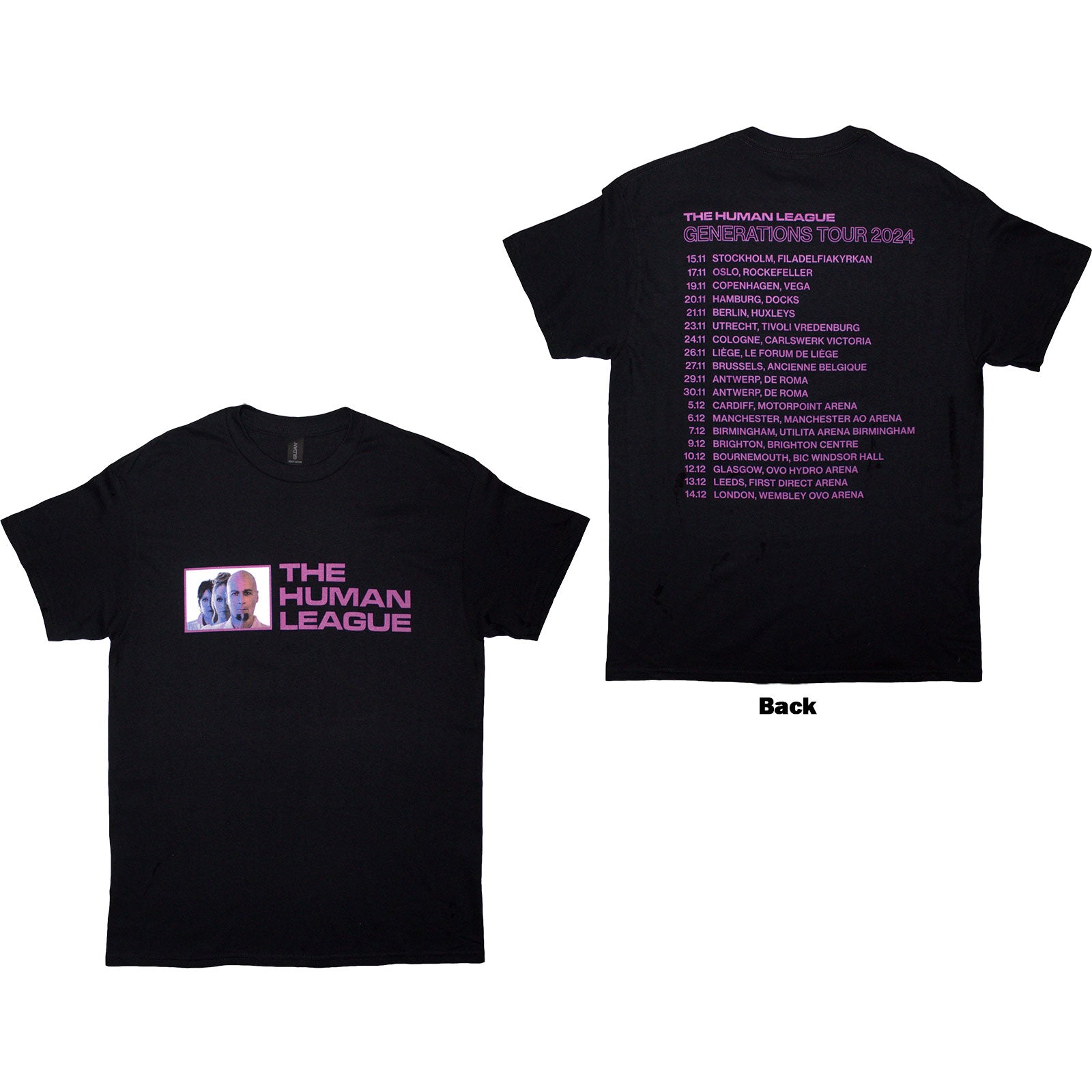 The Human League: Generations Tour '24 Photo T-Shirt (Back Print)